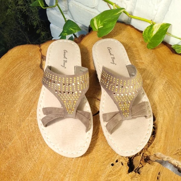 Studded and Embellished Paxton Slide Sandals - Picture 3 of 10